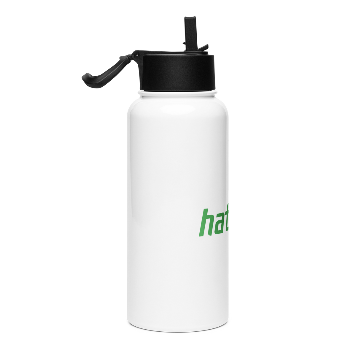 White stainless steel water bottle
